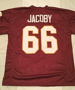 UNSIGNED CUSTOM Sewn Stitched Joe Jacoby Burgundy Jersey