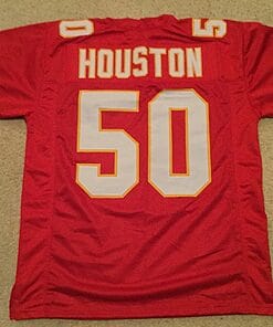 UNSIGNED CUSTOM Sewn Stitched Justin Houston Red Jersey