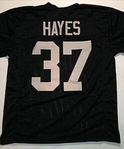 UNSIGNED CUSTOM Sewn Stitched Lester Hayes Black Jersey