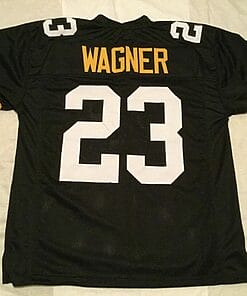 UNSIGNED CUSTOM Sewn Stitched Mike Wagner Black Jersey