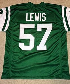 UNSIGNED CUSTOM Sewn Stitched Mo Lewis Green Jersey