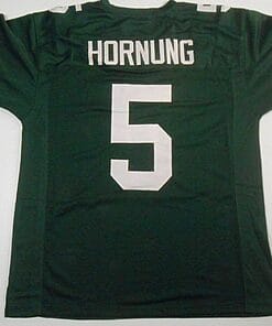UNSIGNED CUSTOM Sewn Stitched Paul Hornung Green Jersey