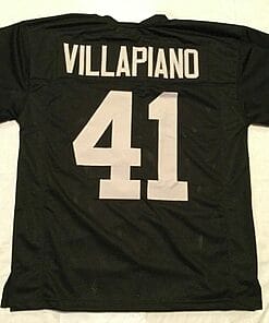 UNSIGNED CUSTOM Sewn Stitched Phil Villapiano Black Jersey