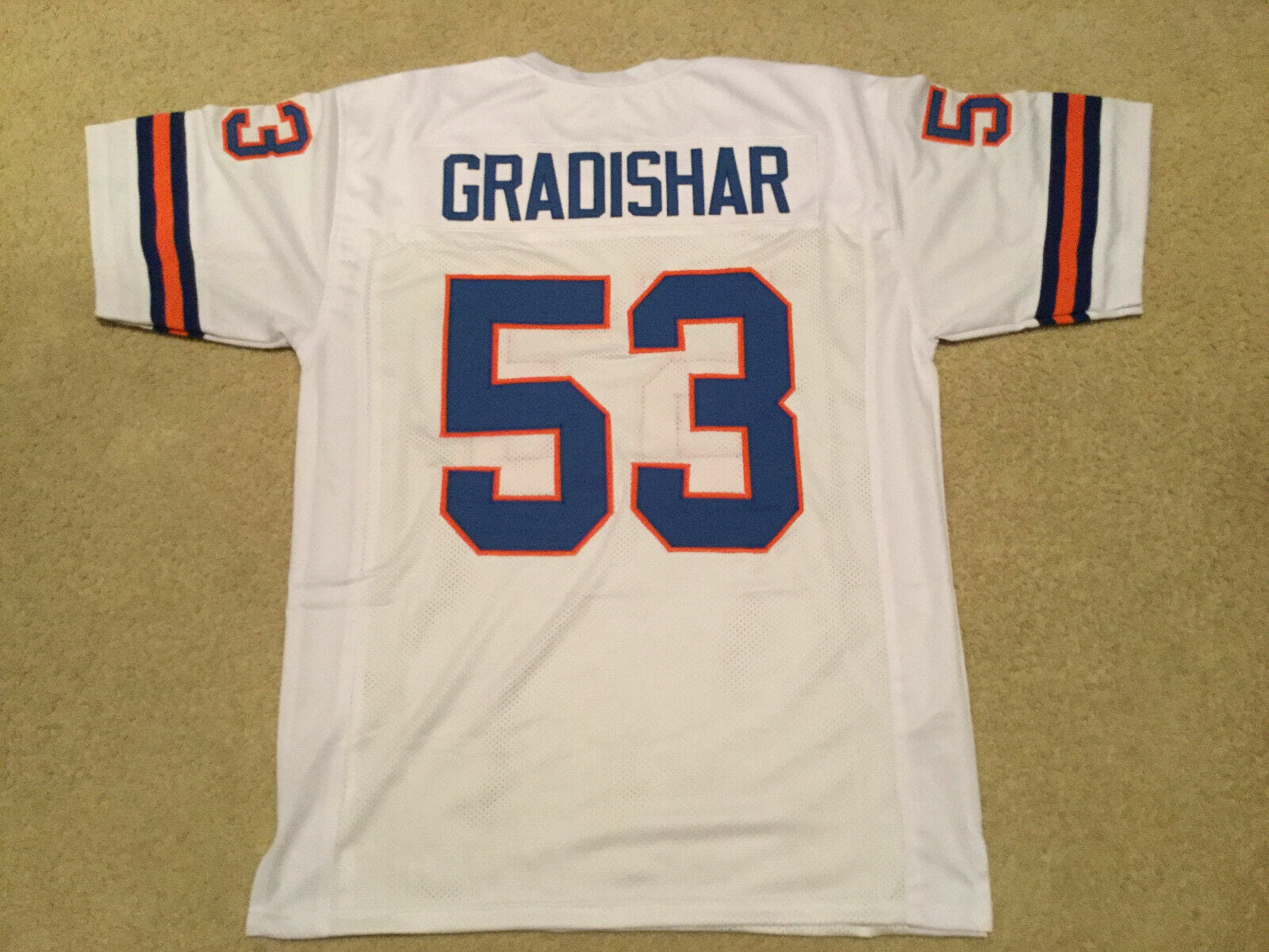 UNSIGNED CUSTOM Sewn Stitched Randy Gradishar White Jersey 1 UNSIGNED CUSTOM Sewn Stitched Randy Gradishar White Jersey