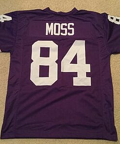 UNSIGNED CUSTOM Sewn Stitched Randy Moss Purple Jersey