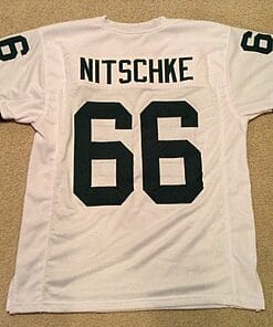 UNSIGNED CUSTOM Sewn Stitched Ray Nitschke White Jersey