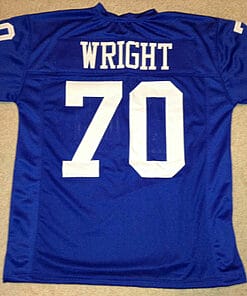 UNSIGNED CUSTOM Sewn Stitched Rayfield Wright Blue Jersey