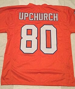UNSIGNED CUSTOM Sewn Stitched Rick Upchurch Orange Jersey