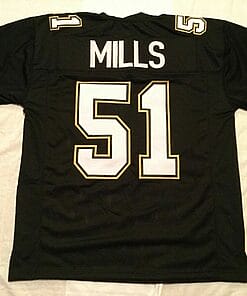UNSIGNED CUSTOM Sewn Stitched Sam Mills Black Jersey