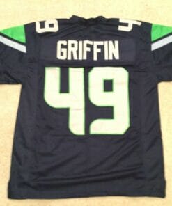 UNSIGNED CUSTOM Sewn Stitched Shaun Alexander Blue Jersey