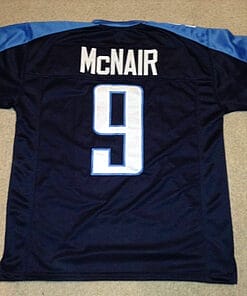 UNSIGNED CUSTOM Sewn Stitched Steve McNair Blue Jersey