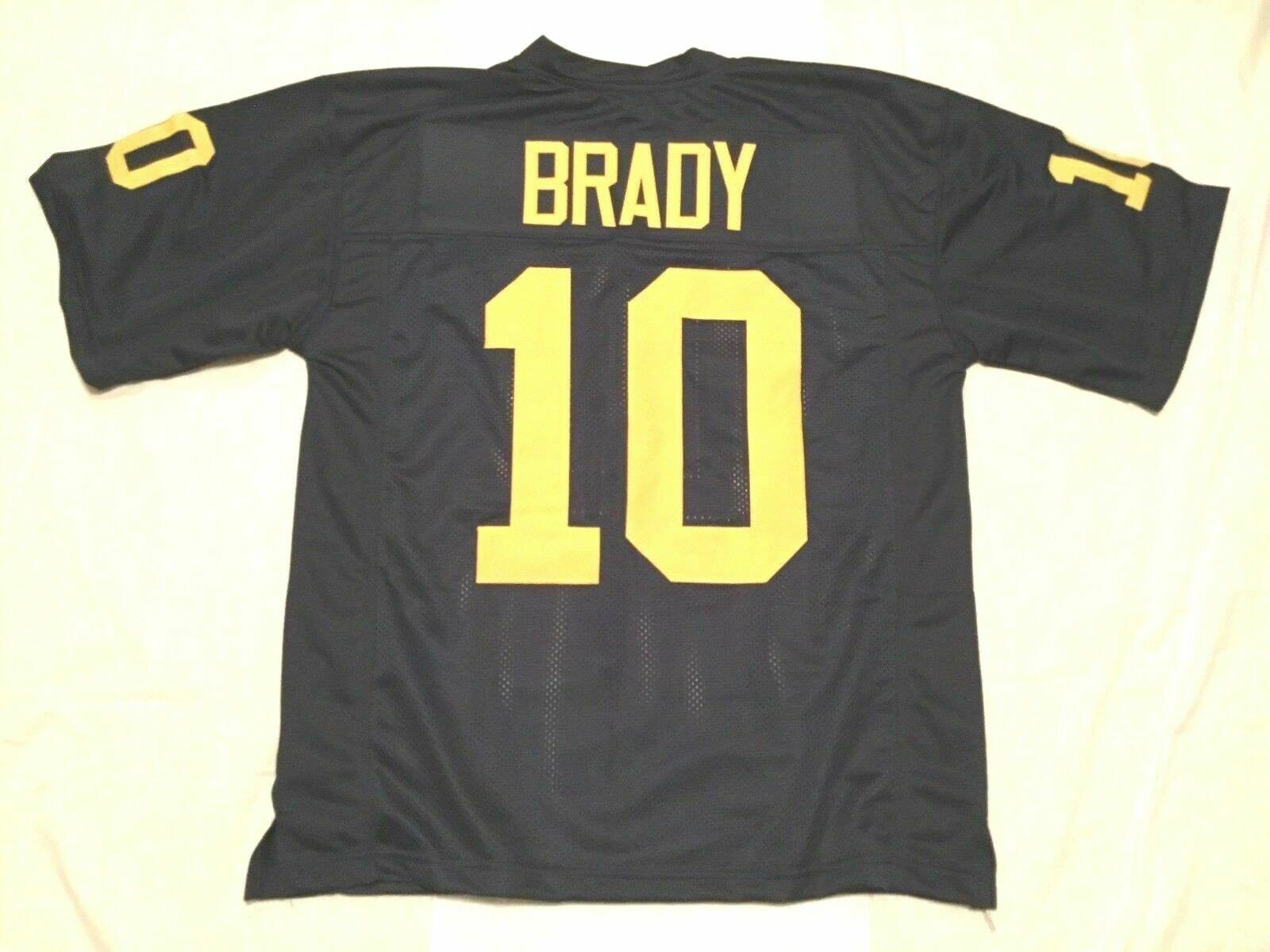 UNSIGNED CUSTOM Sewn Stitched Tom Brady Blue Jersey 1 UNSIGNED CUSTOM Sewn Stitched Tom Brady Blue Jersey