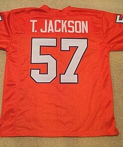 UNSIGNED CUSTOM Sewn Stitched Tom Jackson Orange Jersey