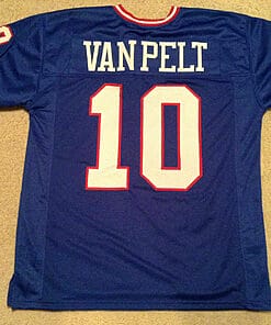 UNSIGNED CUSTOM Sewn Stitched Brad Van Pelt Blue Jersey