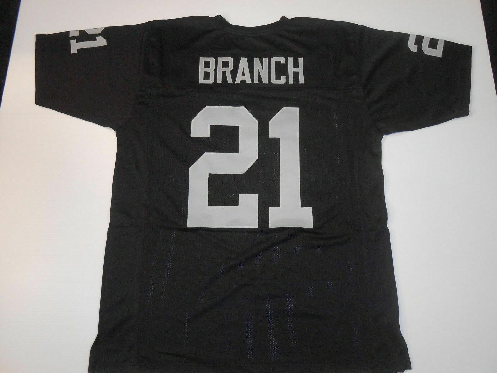UNSIGNED CUSTOM Sewn Stitched Cliff Branch Black Jersey 1 UNSIGNED CUSTOM Sewn Stitched Cliff Branch Black Jersey