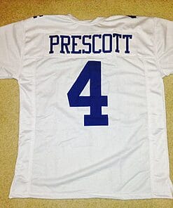 UNSIGNED CUSTOM Sewn Stitched Dak Prescott White Jersey