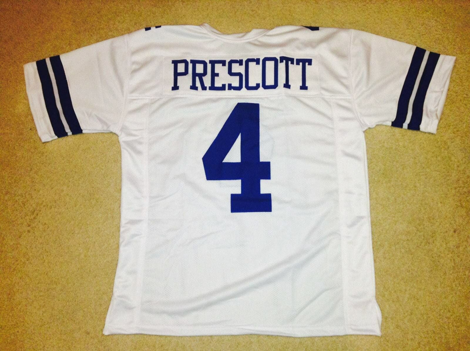 UNSIGNED CUSTOM Sewn Stitched Dak Prescott White Jersey 1 UNSIGNED CUSTOM Sewn Stitched Dak Prescott White Jersey