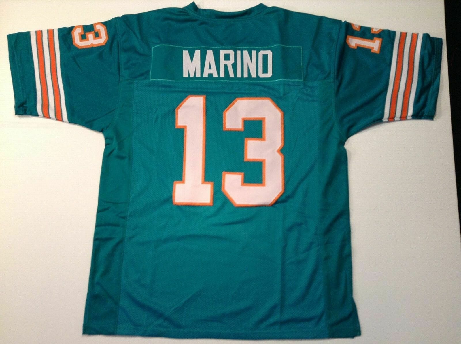 UNSIGNED CUSTOM Sewn Stitched Dan Marino Teal Jersey 1 UNSIGNED CUSTOM Sewn Stitched Dan Marino Teal Jersey