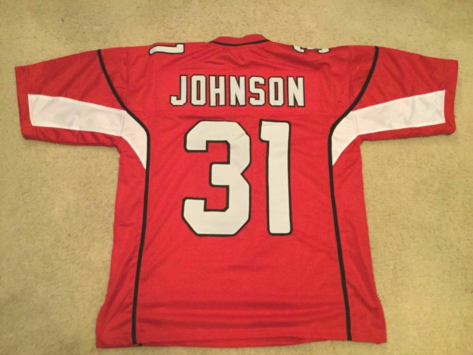 UNSIGNED CUSTOM Sewn Stitched David Johnson Red Jersey 1 UNSIGNED CUSTOM Sewn Stitched David Johnson Red Jersey