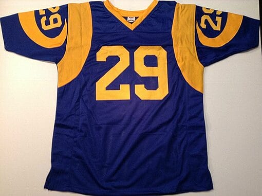 UNSIGNED CUSTOM Sewn Stitched Eric Dickerson Blue Jersey - Image 2