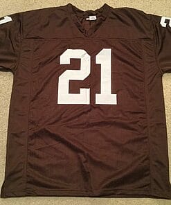 Alternative view of UNSIGNED CUSTOM Sewn Stitched Eric Metcalf Brown Jersey