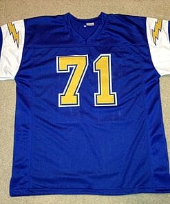 Alternative view of UNSIGNED CUSTOM Sewn Stitched Fred Dean Blue Jersey