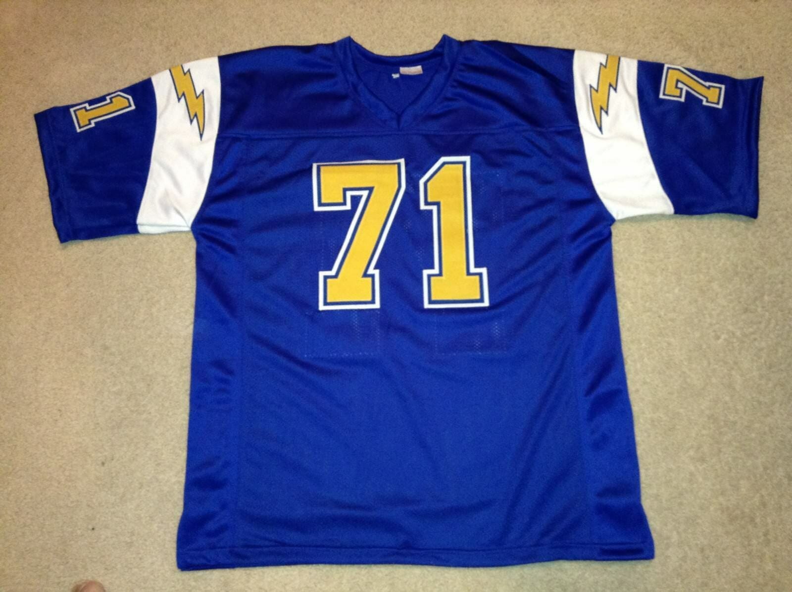 UNSIGNED CUSTOM Sewn Stitched Fred Dean Blue Jersey 2 UNSIGNED CUSTOM Sewn Stitched Fred Dean Blue Jersey - Image 2