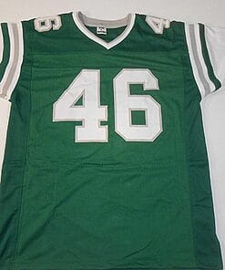 Alternative view of UNSIGNED CUSTOM Sewn Stitched Herm Edwards Green Jersey