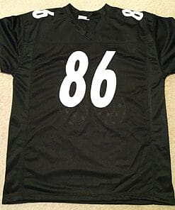 Alternative view of UNSIGNED CUSTOM Sewn Stitched Hines Ward Black Jersey