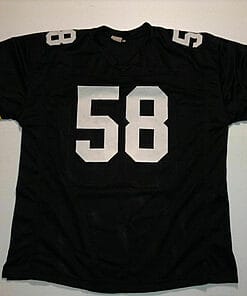 Alternative view of UNSIGNED CUSTOM Sewn Stitched Jack Lambert Black Jersey