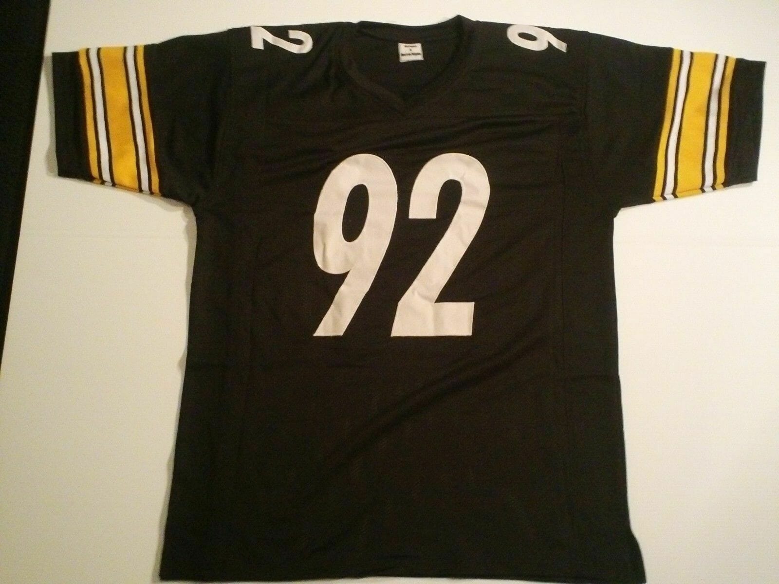 UNSIGNED CUSTOM Sewn Stitched James Harrison Black Jersey 2 UNSIGNED CUSTOM Sewn Stitched James Harrison Black Jersey - Image 2