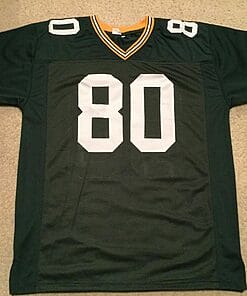 Alternative view of UNSIGNED CUSTOM Sewn Stitched James Lofton Green Jersey