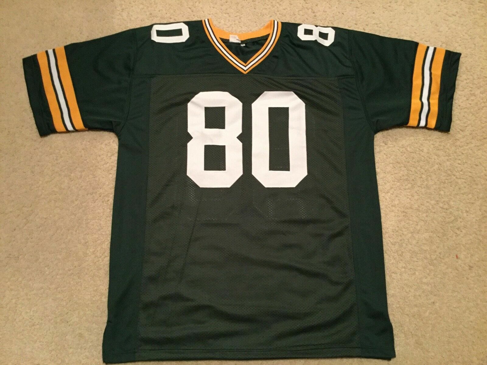 UNSIGNED CUSTOM Sewn Stitched James Lofton Green Jersey 2 UNSIGNED CUSTOM Sewn Stitched James Lofton Green Jersey - Image 2