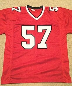 Alternative view of UNSIGNED CUSTOM Sewn Stitched Jeff Van Note Red Jersey