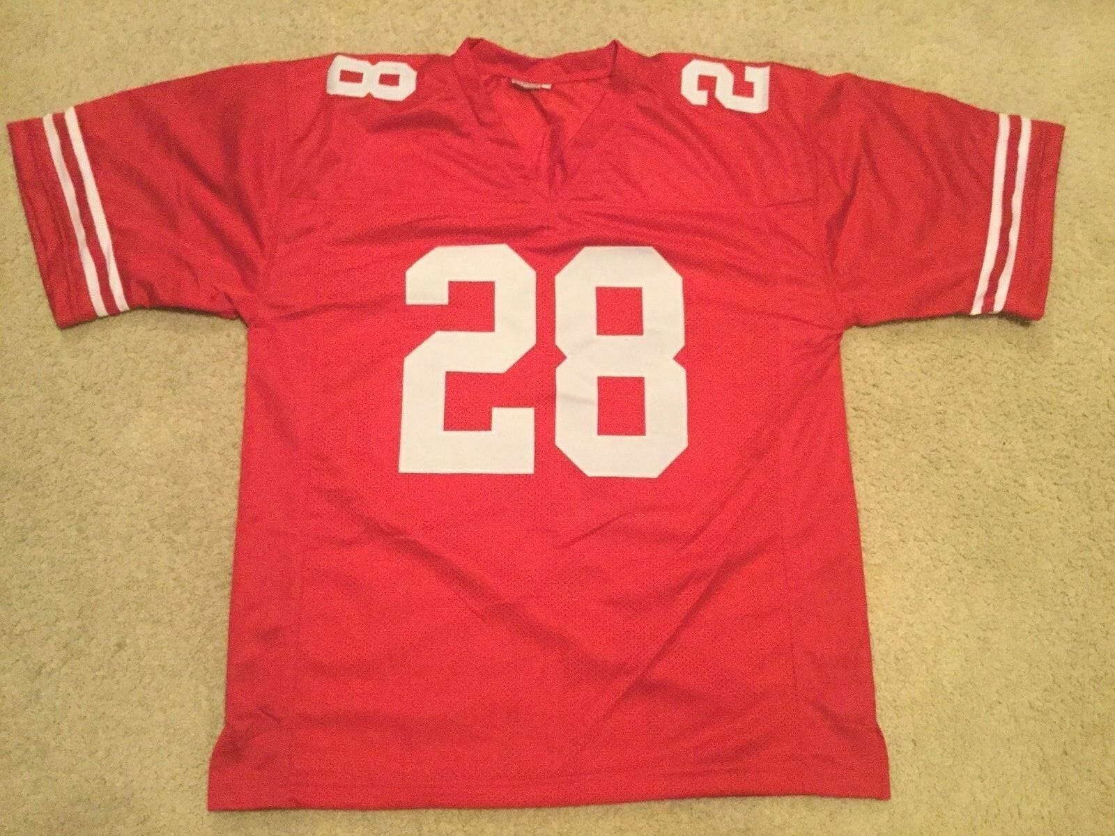 UNSIGNED CUSTOM Sewn Stitched Jerick McKinnon Red Jersey 2 UNSIGNED CUSTOM Sewn Stitched Jerick McKinnon Red Jersey - Image 2
