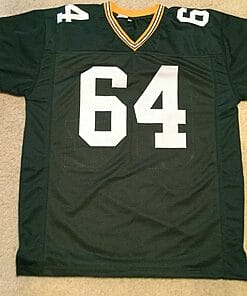 Alternative view of UNSIGNED CUSTOM Sewn Stitched Jerry Kramer Green Jersey