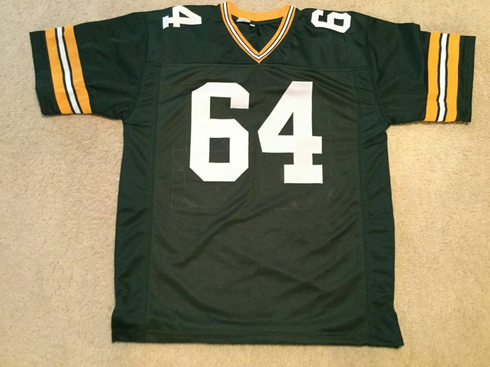UNSIGNED CUSTOM Sewn Stitched Jerry Kramer Green Jersey 2 UNSIGNED CUSTOM Sewn Stitched Jerry Kramer Green Jersey - Image 2