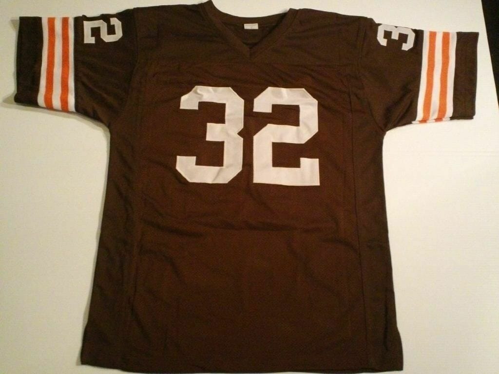 UNSIGNED CUSTOM Sewn Stitched Jim Brown Brown Jersey 2 UNSIGNED CUSTOM Sewn Stitched Jim Brown Brown Jersey - Image 2