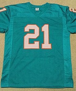 UNSIGNED CUSTOM Sewn Stitched Jim Kiick Teal Jersey 4 s l1600 304