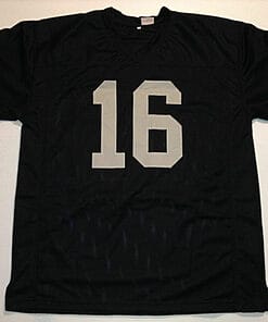 Alternative view of UNSIGNED CUSTOM Sewn Stitched Jim Plunkett Black Jersey