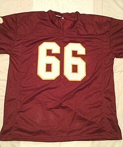 Alternative view of UNSIGNED CUSTOM Sewn Stitched Joe Jacoby Burgundy Jersey