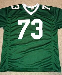 Alternative view of UNSIGNED CUSTOM Sewn Stitched Joe Klecko Green Jersey