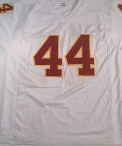 Alternative view of UNSIGNED CUSTOM Sewn Stitched John Riggins White Jersey
