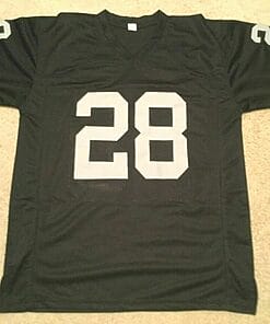 Alternative view of UNSIGNED CUSTOM Sewn Stitched Josh Jacobs Black Jersey