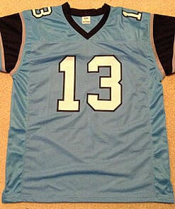 Alternative view of UNSIGNED CUSTOM Sewn Stitched Kelvin Benjamin Blue Jersey