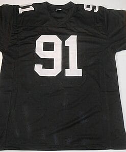 Alternative view of UNSIGNED CUSTOM Sewn Stitched Kevin Greene Black Jersey