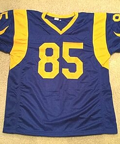 Alternative view of UNSIGNED CUSTOM Sewn Stitched Lamar Lundy Blue Jersey