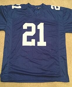 Alternative view of UNSIGNED CUSTOM Sewn Stitched Landon Collins Blue Jersey