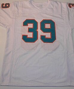 Alternative view of UNSIGNED CUSTOM Sewn Stitched Larry Csonka White Jersey