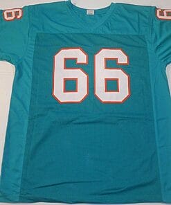 Alternative view of UNSIGNED CUSTOM Sewn Stitched Larry Little Teal Jersey